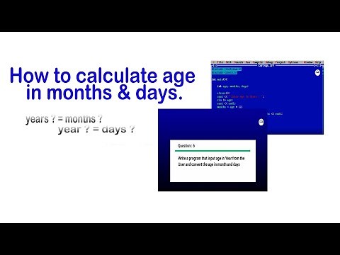 C++ program to calculate age in months days | simple age calculator | C++ programming