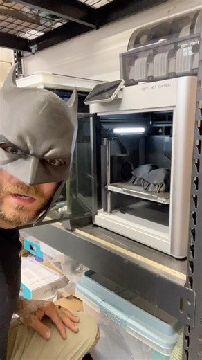 Jef and Jess Behnke on Instagram: "Bat Cat did accept my gift… but only once. I tried again when he was awake and moving around, and he was like, “Nahhh!” 😂 Now that I have my own Batman mask, I had to remix the old video. 😆 Wonder if one of the dogs will tolerate my nonsense? #cat #batman #3dprinting 3D Printer - @bambulab_official X1C Filament - @sunlu_official pla + File- https://www.thingiverse.com/thing:6191549"