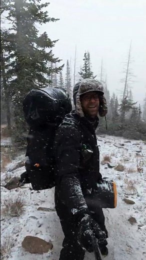 Hiking into a SNOW STORM! #camping #outdoors #backpacking #winter #wintercamping