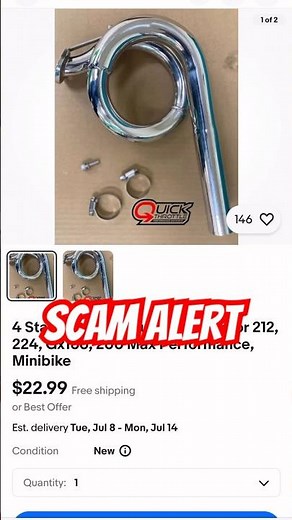 Stop Trying To Buy This Exhaust! SCAM! Predator 212, small engine, 196, Robertson torque tube.