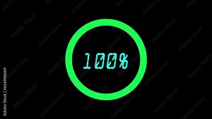 Circle percentage diagrams Science Futuristic Loading Circle Ring. Loading Transfer Download Animation 0-80% in blue science effect. loading futuristic circle ring orb bar Gradient animation Stock Video