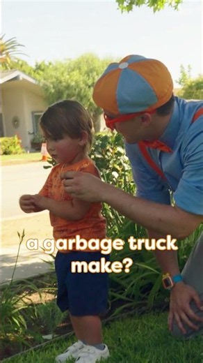 What Sound Does A Garbage Truck Make? 🚛#blippi #learning #shorts
