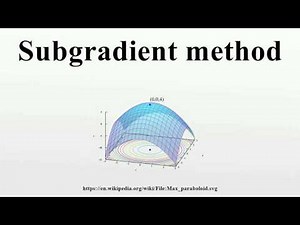 Subgradient method