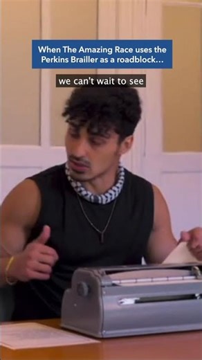 When The Amazing Race uses the Perkins Brailler as a roadblock…