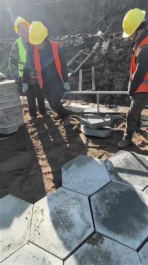 Perfect Hexagonal Block Installation | Smart Tools and Skilled Workers
