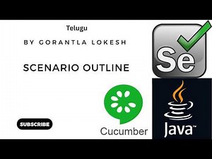 Selenium Java Tutorial 41: Scenario Outline in Java Selenium TestNG Cucumber #telugu #cucumber