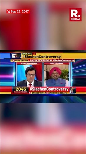 Arnab's Clip With Gen JJ Singh Revealing How Army Stood Firm On Siachen Under UPA Era