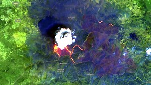 Las impresionantes imágenes del incendio de Las Hurdes captadas por el satélite Copernicus