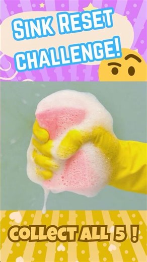 Sink Reset Part 2: Finding 5 Hidden Sponges! #cleantok #thisorthat #dailychallenge