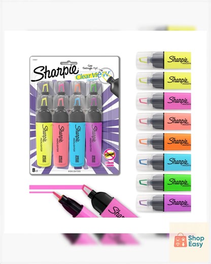 Experience awesomeness! Introducing Sharpie Clear View Highlighter Chisel Tip Fluorescent And Pastel Highlighters See Through Tip Highlighter Marker Set Tank Assorted Colors 8 Count, available now at an amazing price of $15.85 https://shopeasyretail.net/products/sharpie-clear-view-highlighter-chisel-tip-fluorescent-and-pastel-highlighters-see-through-tip-highlighter-marker-set-tank-assorted-colors-8-count | Shop Easy, LLC