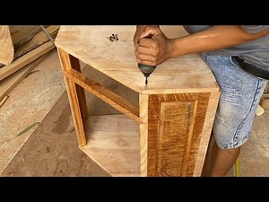 How To Build Corner Wine Cabinet // Amazing Woodworking ideas