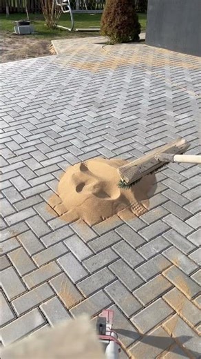Satisfying sand filling ASMR 💆 #construction #hardscape #satisfying #diy