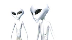 Aliens on White Luminous Background Stock Video - Video of pooky, green: 49435745