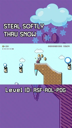 Stealin' me Softly Thru this Snow🎵🌨 #supermariomaker2 #mario #shorts