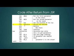 Push, Pull , and Pop on the 6502 (Lesson 6) - Subroutines and the Stack