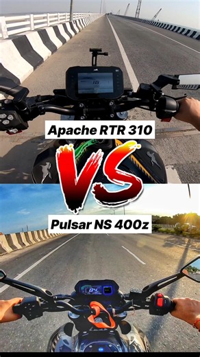 Bajaj Pulsar NS 400z vs TVS Apache RTR 310 🤯🔥 Gear Challenge #shorts #ns400