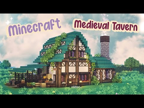 Aesthetic Minecraft Medieval Tavern Speed Build 🌸✨CIT Resource Packs Fairytale Ghoulcraft Mizunos ✨