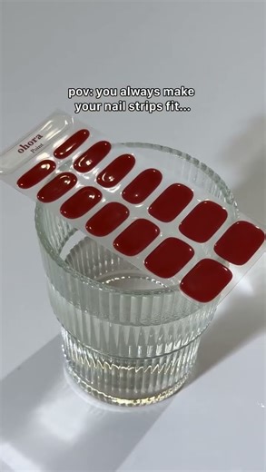 Quick nail strip hack If your nail strips don’t fit perfectly, warm them up with acup of #1million