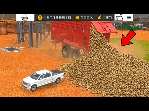 Trailer Overload With Potatoes In Fs18 | Fs18 Multiplayer Gameplay | Timelapse |