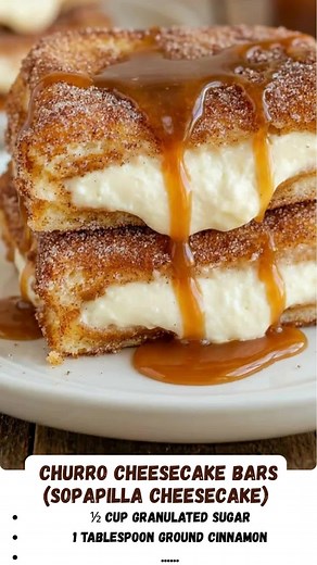 Delicious Churro Cheesecake Bars Recipe
