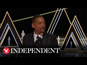 Will Smith breaks down in tears during Oscars acceptance speech