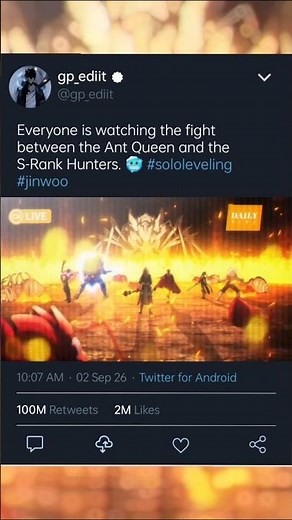 Everyone is watching the fight between the Ant Queen and the S-Rank Hunters 🥶 #sololeveling