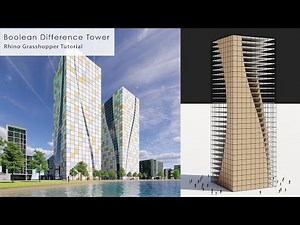 Boolean Difference Tower Rhino Grasshopper Tutorial
