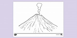 Dormant Volcano Colouring Sheet