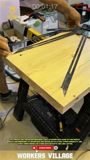 **Precision Measurement for Stair Installation** #workersvillage #tools #constructioninnovation