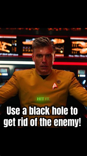 Use a black hole to get rid of the enemy!#startrek #shorts #shortvideo #series #fouryou