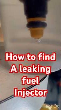 How to find a leaking fuel injector DYI