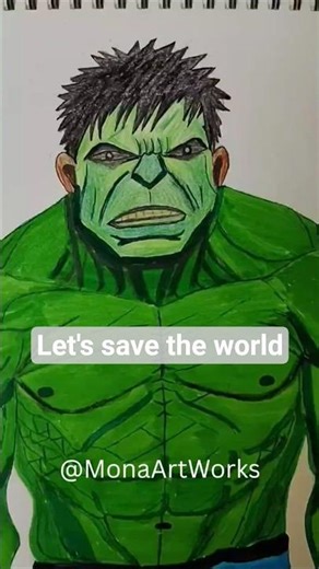 Incredible Hulk Drawing #hulk #art #shorts #avengers #marvel