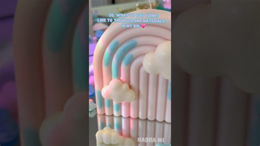 Dreamy rainbow cloud candle ☁️🌈 | ASMR DIY tutorial for beginners