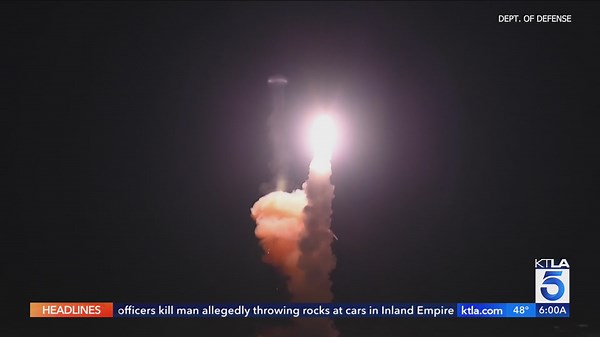 United States military test launches intercontinental ballistic missile in Southern California