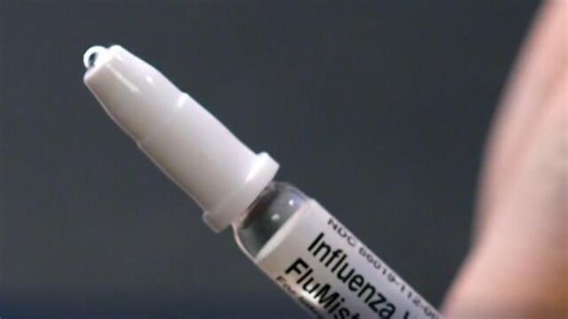 FluMist vaccine nasal spray can now be used at home
