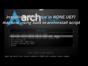 Easy Arch Linux Installation - Non-UEFI - using archinstall script #Archlinux #archinstall