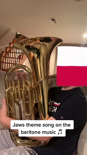 Baritone Instruments Player Performing Jaws Shark Sound