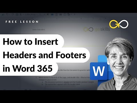 How to Insert Headers and Footers in Microsoft 365 | Microsoft Word 365 - Basic Course