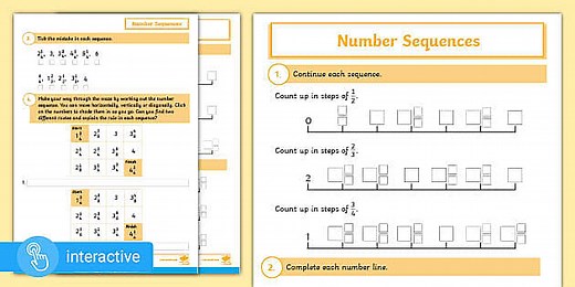 Interactive PDF: White Rose Maths Supporting Year 5: Spring Block 2 Fractions: Number Sequences