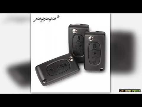 jingyuqin 23 Button Flip Fob Car key Case Shell for Peugeot 207 307 308 407 607 807 Partner