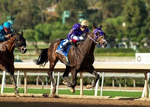 J B Strikes Back Upsets Laffit Pincay Jr. Stakes