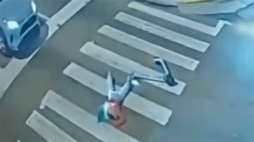 Teen run over and dragged after falling off scooter right in front of driver