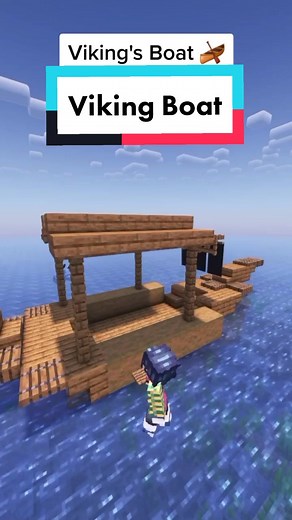 Viking Boat Crafting Tutorial in Minecraft