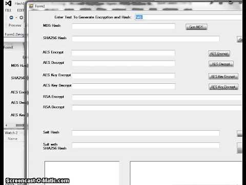 C# MD5 & SHA 256 Hash Demo