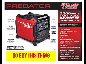 Predator 3500 Generator Review - Off The Grid, Camping, Travel Trailer, Emergency Backup