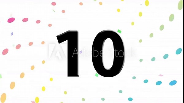 カウントダウン, 数字, 紙吹雪, 年賀状, 正月, 文字, イラスト, ベクター