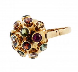 H Stern 18K Gold Multi-gemstone Sputnik Ring - Etsy