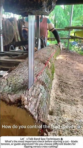 Band Saw in Action – Cutting Timber with Precision and Power ⚡