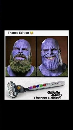 Thanos Edition Razor 😂 | Perfectly Balanced Shave Meme #shorts