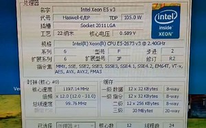 ！鸡血后超频~INTEL XEON E5-2673V3处理器@3.1G频率下性能参数和CPU-Z测试得分。感谢粉丝“呱兄”提供测试视频！